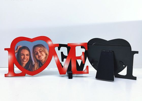 Dye MDF Sublimation Blank Love Heart Photo Picture Frame For Printing