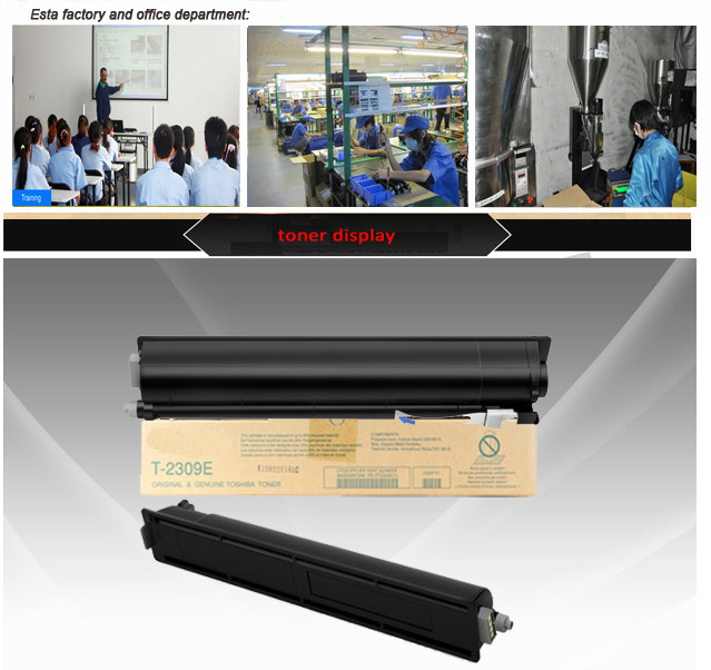 Black Toshiba E-Studio Toner , T-2309E Photocopier Toner Cartridge