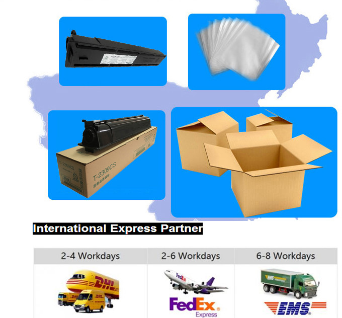 Black Toshiba E-Studio Toner , T-2309E Photocopier Toner Cartridge