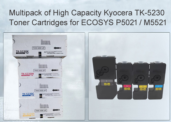 Kyocera ECOSYS M5521 ECOSYS P5021 Printers Toner cartridge TK-5230 Multipack CMYK