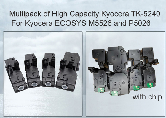 Kyocera Ecosys M5521 Black and Colour Toner Cartridge TK5230 CMYK 4 Pack with Japan Toner Powder