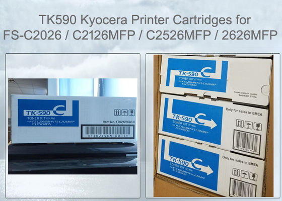 Kyocera TK590C Toner Cartridge Cyan FS-C2526 C2626 M6026 M6526 Compatible