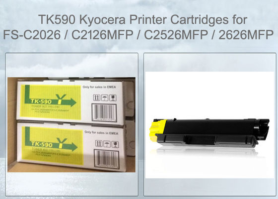 Kyocera TK590Y Toner Cartridge Yellow FS-C2526 C2626 M6026 M6526 Compatible