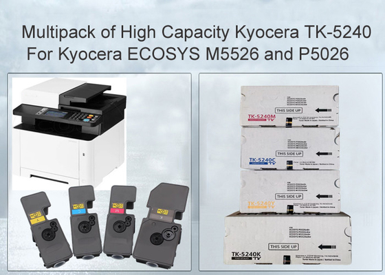 Compatible Kyocera ECOSYS P5026cdn TK-5240 Black and Colour Toner Cartridge 4 Pack