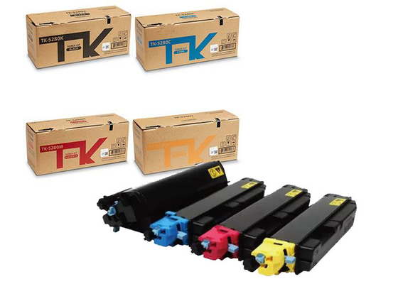 Kyocera TK-5280 Original Black and Colour Toner Cartridge 4 Pack for Printer Ecosys M6635cidn