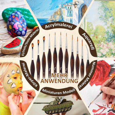 Detail Hobby Model Making Paintbrush Set For Miniature Painting