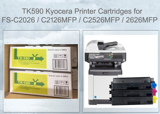 Kyocera TK590Y Toner Cartridge Yellow FS-C2526 C2626 M6026 M6526 Compatible