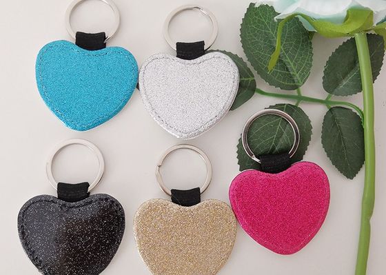 Leather Sublimation Custom Blanks Keychain Heart Round Rectangular Shapes