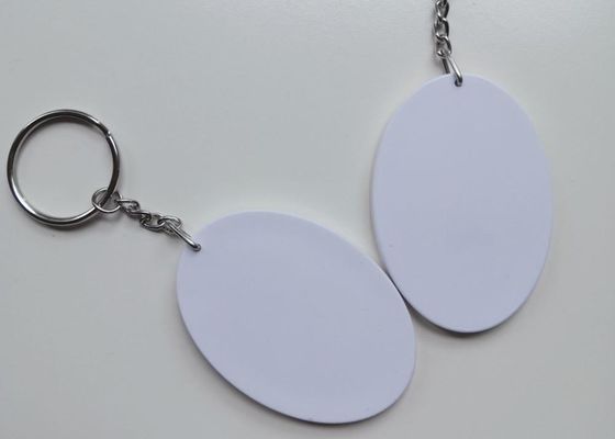Sublimation Blank Polymer Keyring Rounded Corner For Diy Printing