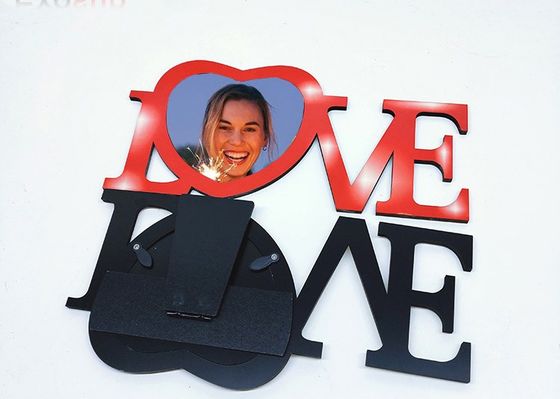 Dye MDF Sublimation Blank Love Heart Photo Picture Frame For Printing