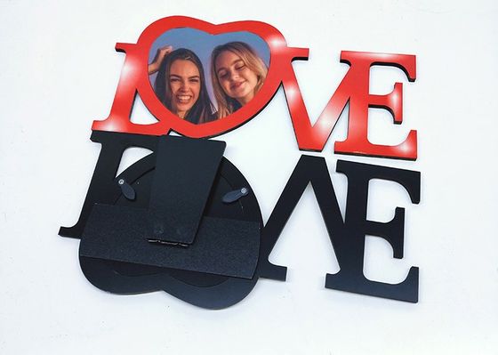 Dye MDF Sublimation Blank Love Heart Photo Picture Frame For Printing